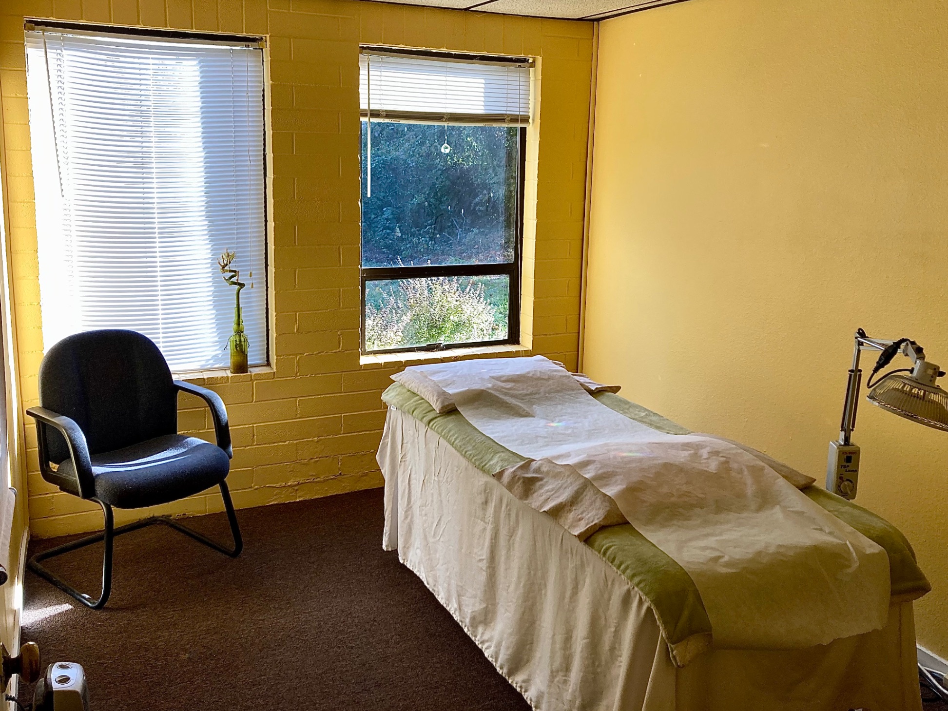 Birchwood Acupuncture treatment room with acupuncture table